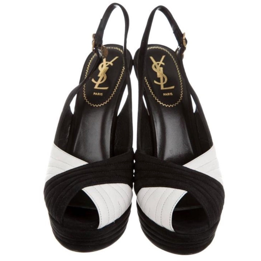 Yves Saint Laurent (YSL) Suede Platform Heels